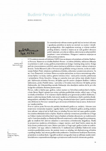 Budimir Pervan - iz arhiva arhitekta / Borka Bobovec