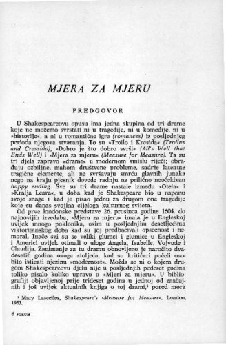 Mjera za mjeru : predgovor / J. Torbarina