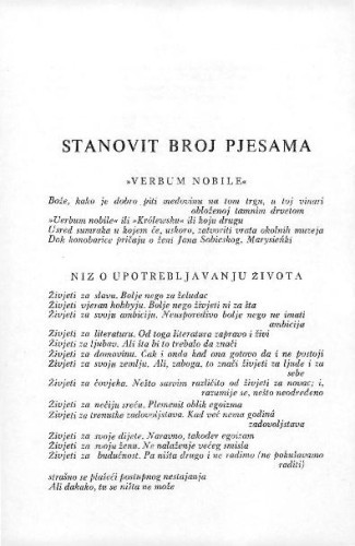 Stanovit broj pjesama / M. Slaviček
