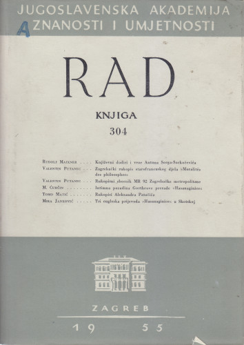 Knj. 8(1955)=knj. 304 / urednik Josip Torbarina