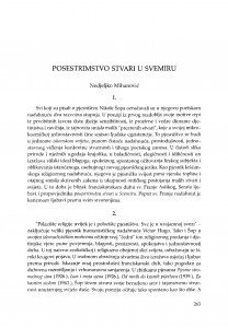 Posestrimstvo stvari u svemiru / Nedjeljko Mihanović
