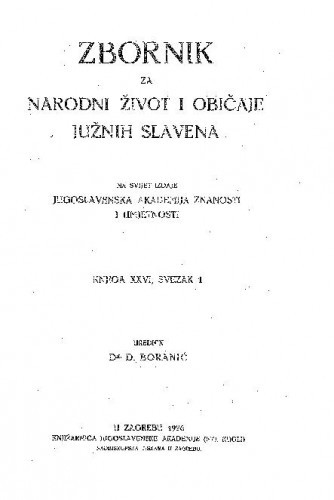 Knj. 26. (1928) / urednik D. Boranić