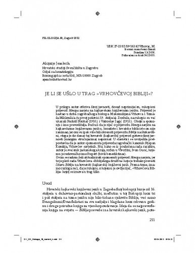 Je li se ušlo u trag 