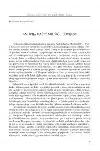 Andrija Kačić Miošić i povijest / Francesco Saverio Perillo