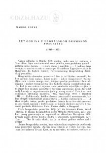 Pet godina u Beogradskom dramskom pozorištu (1948-1953.) / M. Fotez