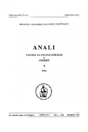Sv. 9 (1993) / urednici Dušan Čalić,  Josip Marušić
