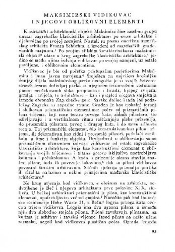 Maksimirski vidikovac i njegovi oblikovni elementi / Draginja Jurman-Karaman