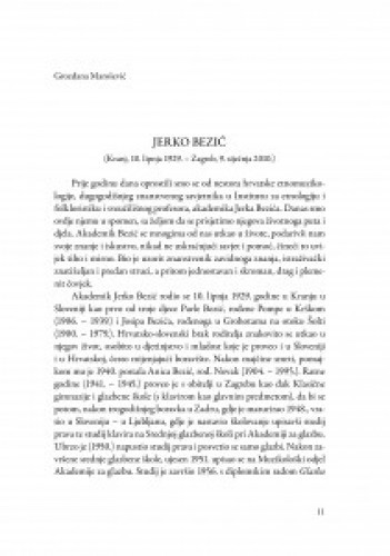 Jerko Bezić : (Kranj, 10. lipnja 1929. - Zagreb, 9. siječnja 2010.) / Grozdana Marošević