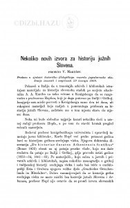Nekoliko novih izvora za historiju južnih Slovena / V. Makušev
