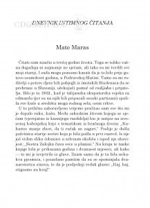 Dnevnik intimnog čitanja / Mate Maras