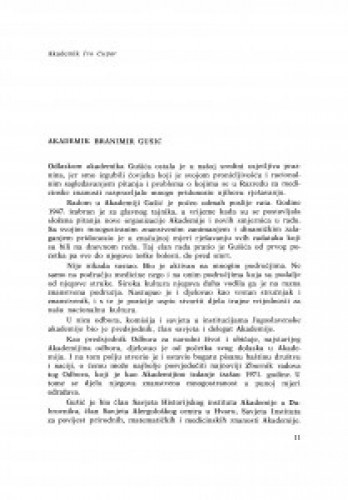 Akademik Branimir Gušić / I. Čupar, M. Marković