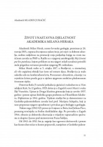 Život i nastavna djelatnost akademika Milana Heraka / Mladen Juračić