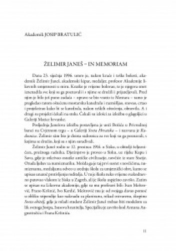 Želimir Janeš - In memoriam / Josip Bratulić