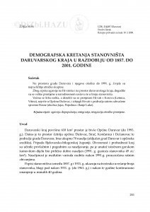 Demografska kretanja stanovništva daruvarskog kraja u razdoblju od 1857. do 2001. godine / Željka Štefša