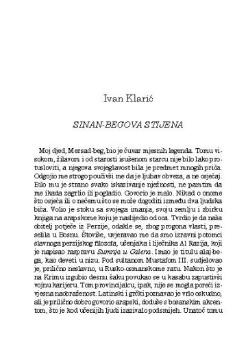 Sinan-begova stijena / Ivan Klarić