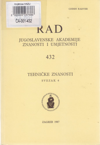 Sv. 4(1987)=knj. 32=knj. 432 / urednik Vladimir Matković