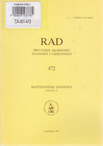 Sv. 13(1997)=knj. 47=knj. 472 / urednik Vladimir Volenec