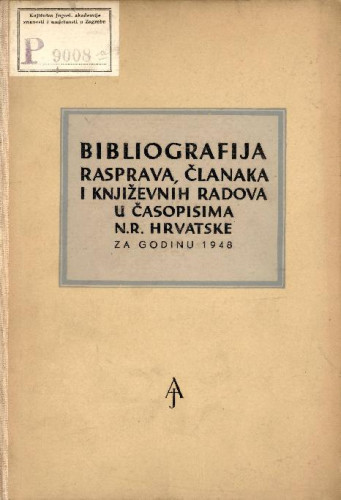 [Knj. 3.] : za godinu 1948. ; [priredili Jelka Mišić, Mate Ujević]