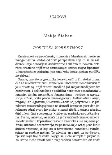 Poetička korektnost / Matija Štahan