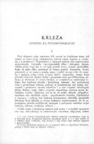 Krleža : sinopsis za fotomonografiju / I. Frangeš