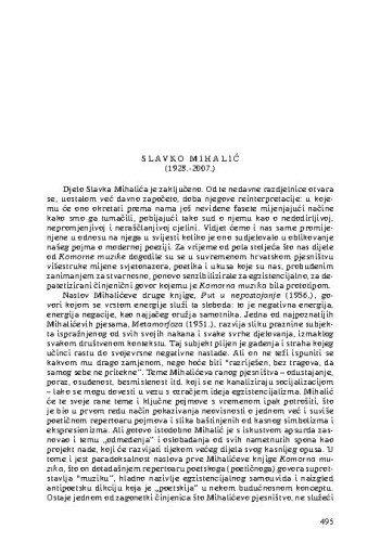 Slavko Mihalić (1928.-2007.) : [nekrolog] / Zvonimir Mrkonjić