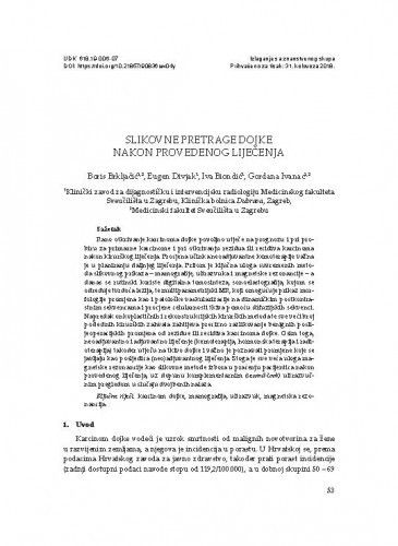 Slikovne pretrage dojke nakon provedenog liječenja / Boris Brkljačić, Eugen Divjak, Iva Biondić, Gordana Ivanac