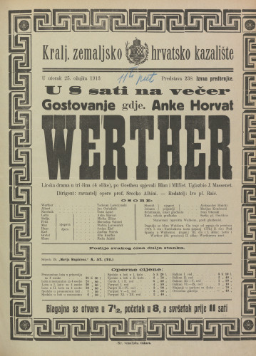 Werther : Lirska drama u tri čina (4 slike)