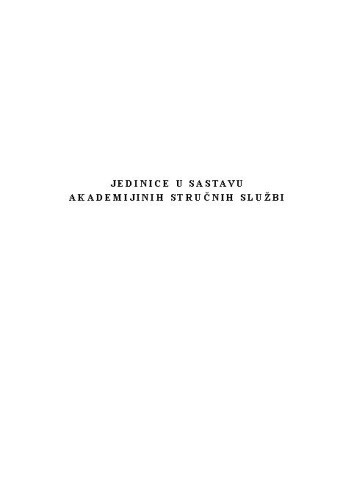 Jedinice u sustavu Akademijinih stručnih službi