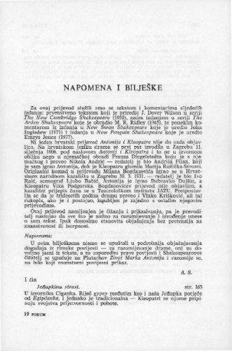 Napomene i bilješke / Antun Šoljan