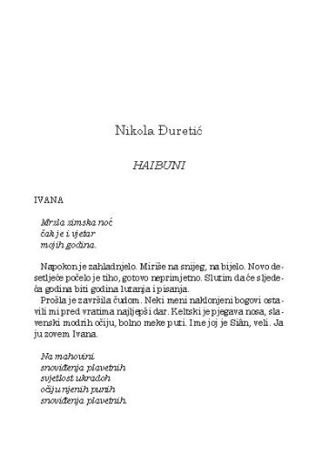 Haibuni / Nikola Đuretić