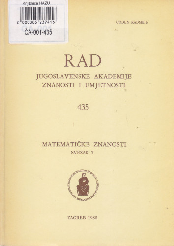 Sv. 7(1988)=knj. 34=knj. 435 / urednik Vladimir Volenec