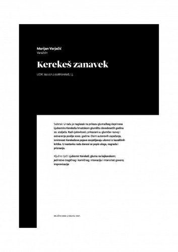 Kerekeš zanavek / Marijan Varjačić