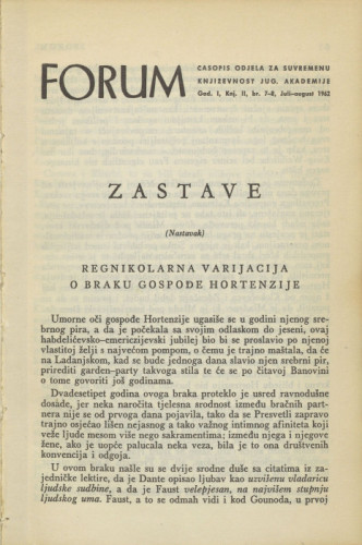 Zastave : (nastavak) / M. Krleža