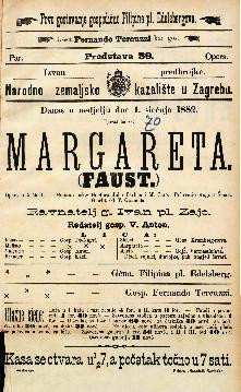 Margareta (Faust) : Opera u 5 čina / Glasba od T. Gounoda