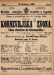 Korneviljska zvona : komična opera u 3 čina / glasbu skladao Robert Planquette  =  Les cloches de Corneville