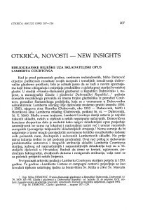 Bibliografske bilješke uza skladateljski opus Lamberta Courtoysa / Ennio Stipčević