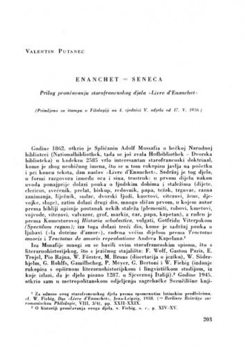 Enanchet = Seneca : prilog proučavanju starofrancuskog djela 
