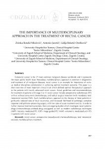 The importance of multidisciplinary approach in the treatment of rectal cancer / Zrinka Rendić-Miočević, Antonio Juretić, Lidija Beketić-Orešković