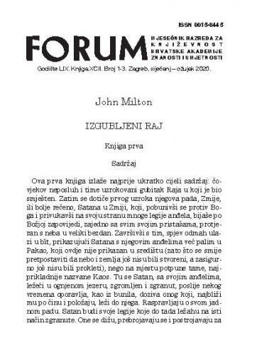 Izgubljeni raj / John Milton ; [prijevod s engleskoga i bilješke Luko Paljetak]