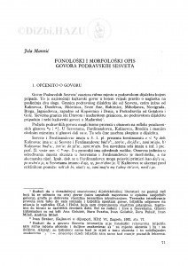 Fonološki i morfološki opis govora Podravskih Sesveta / J. Maresić