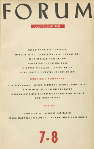 God. 1(1962), knj. 2, br. 7-8 / [glavni i odgovorni urednik Marijan Matković]