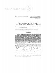 Coupled wall systems with an additional shear connector at the top / R. Rosman