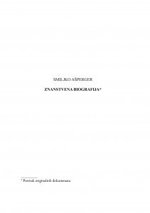 Znanstvena biografija : Smiljko Ašperger