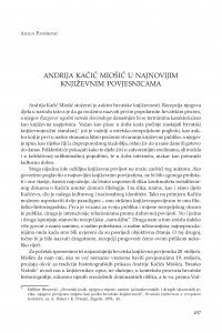 Andrija Kačić Miošić u najnovijim književnim povjesnicama / Antun Pavešković