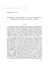 Deformacije maksile poslije operacije kongenitalnih rascjepa nepca / I. Čupar