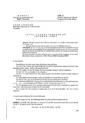 Local connectedness of inverse limit / Ivan Lončar