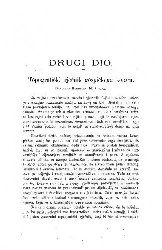 Topografički rječnik gospićkoga kotara / R. M. Grujić