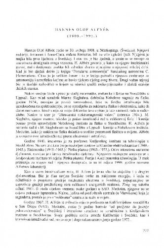 Hannes Olof Alfvén (1908.-1995.) / Ksenofont Ilakovac