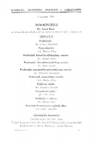 [Službeni dijelovi i izvještaji]