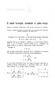 O nekih krivuljah izvedenih iz sjeka čunja / K. Zahradnik